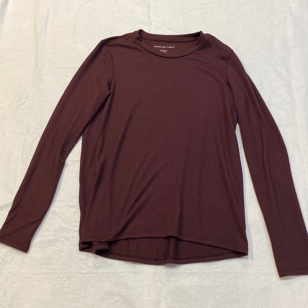 American Eagle Women’s XS Maroon Long Sleeve Shirt
